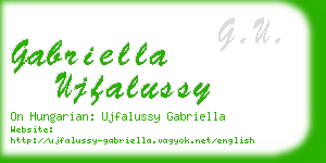 gabriella ujfalussy business card